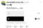 My birthday