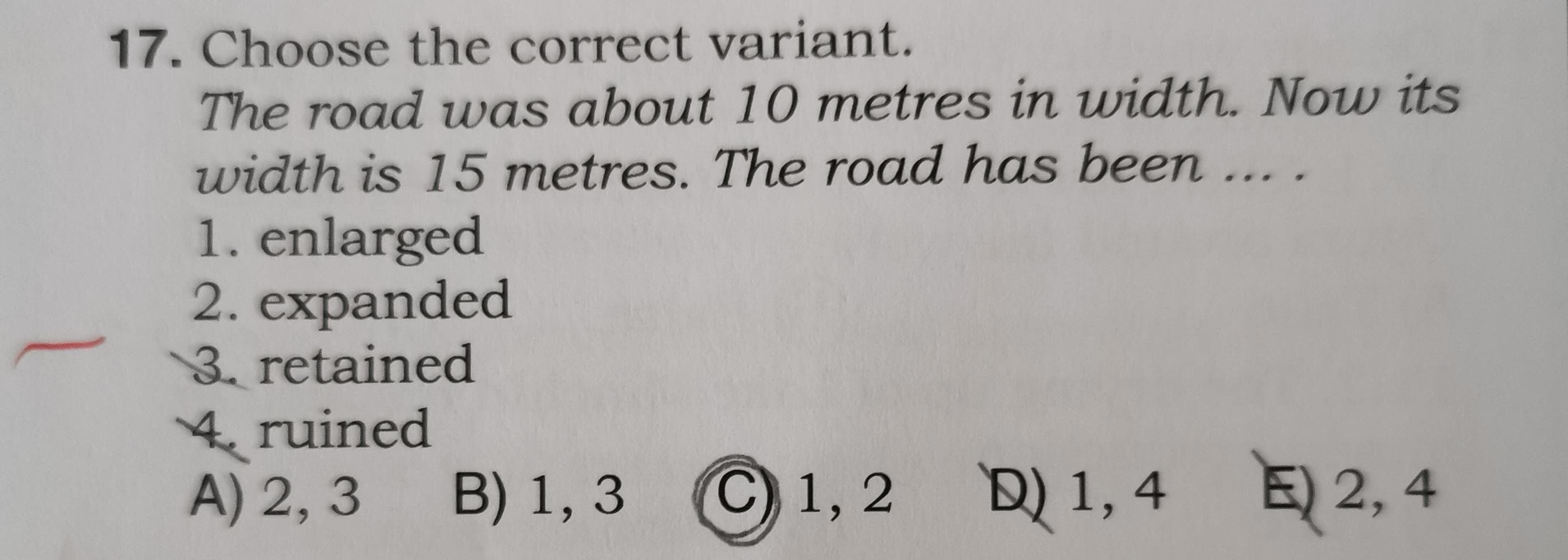 Explain the answer please